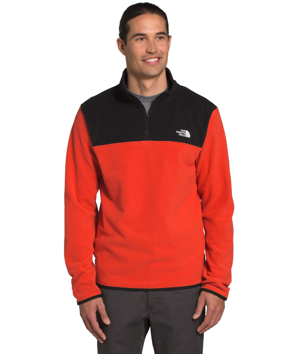 The North Face Men's TKA Glacier Quarter Zip Large Flare/TNF Black