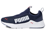PUMA Wired Run Rapid Slip-On (Big Kid) Peacoat/High-Risk Red 4 Big Kid M