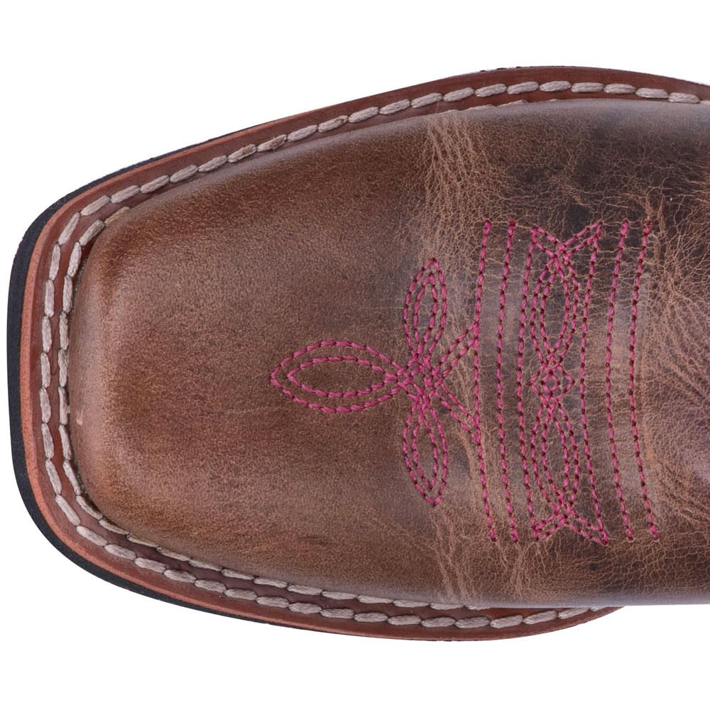 Dan Post Majesty (Toddler/Little Kid) Western Boot, Brown/Purple, 2 US Unisex