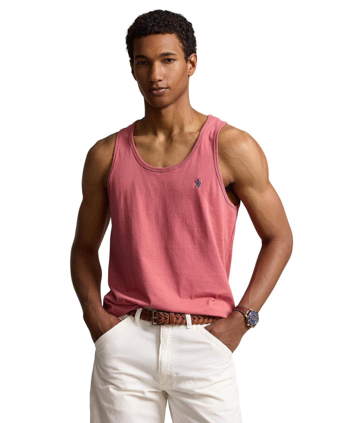 Polo Ralph Lauren Men's Washed Jersey Tank Adirondack Berry Small