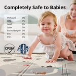 UANLAUO Foldable Baby Play Mat, Extra Large Waterproof Activity Playmats for Babies,Toddlers, Infants, Play & Tummy Time, Foam Baby Mat for Floor with Travel Bag (Balloon(79x71x0.6inch))