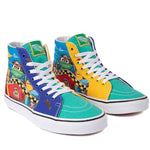 Vans x Sesame Street SK8-Hi Skate Shoe Unisex Canvas Material - Lace-up Closure Style - Multicolor 5.5