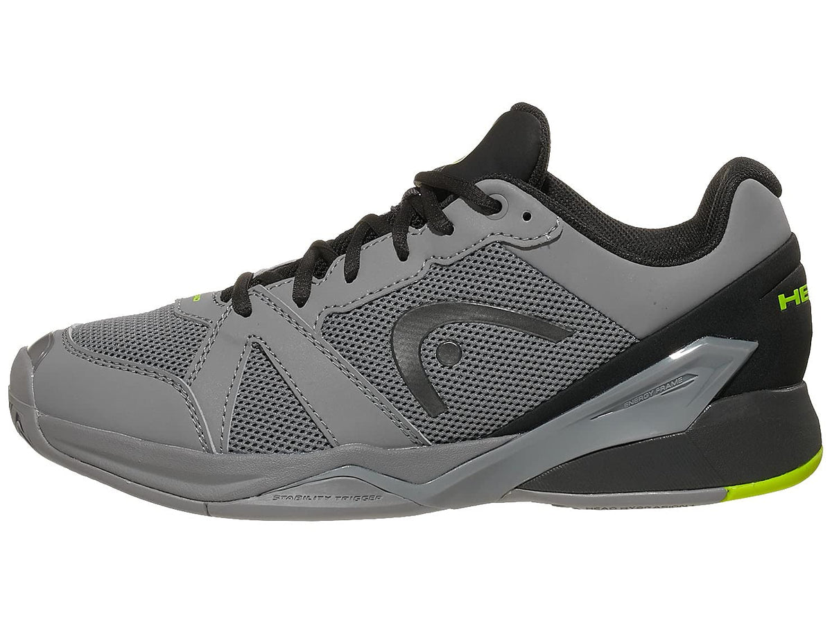 HEAD Revolt EVO Tennis Court Shoes for Men-Gray/Black, 8.5