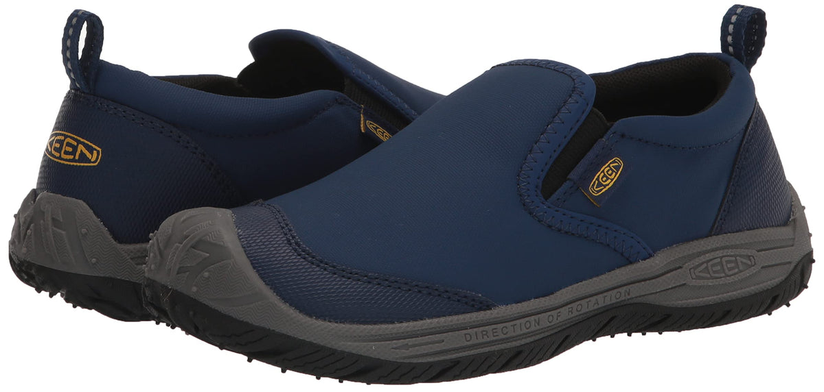 KEEN Unisex-Child Speed Hound Slip on Durable Comfortable Easy on Bike Tread Sneakers 3 Big Kid Blue Depths/Black