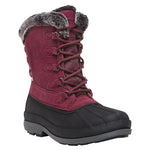Propét Women's Lumi Tall Lace Snow Boot, Berry, 8.5 Medium US