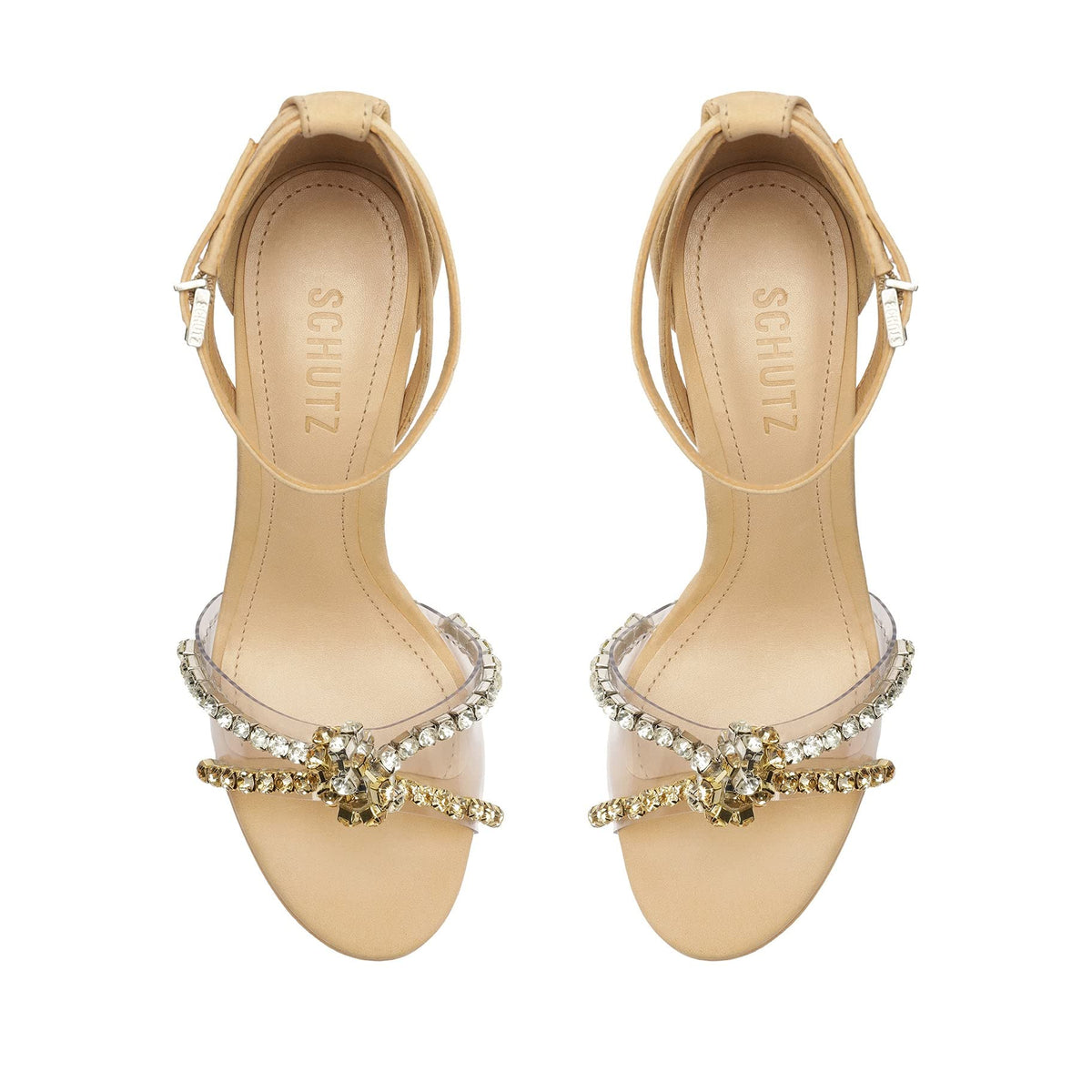 SCHUTZ Jayda Platform Light Nude/Transparente 7 M