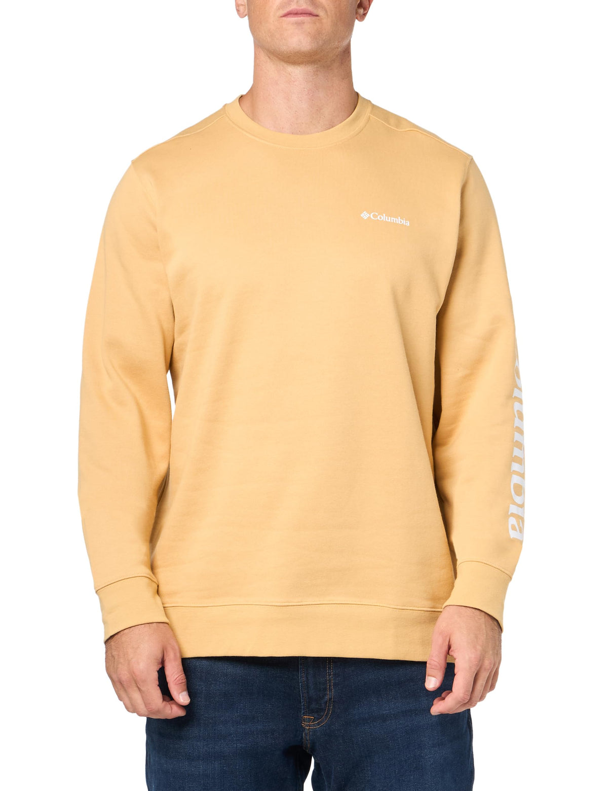 Columbia Men's Trek Crew, Light Camel/CSC Sleeve Logo, X-Large