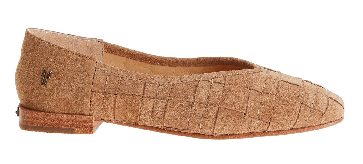 Frye Claire Woven Flat Camel 9 B (M)