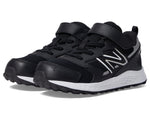 New Balance® Kids Fresh Foam 650v1 Bungee Lace with Top Strap Shoes for Kids – Comfortable Padding Black/Metallic Silver 1.5 Little Kid XW