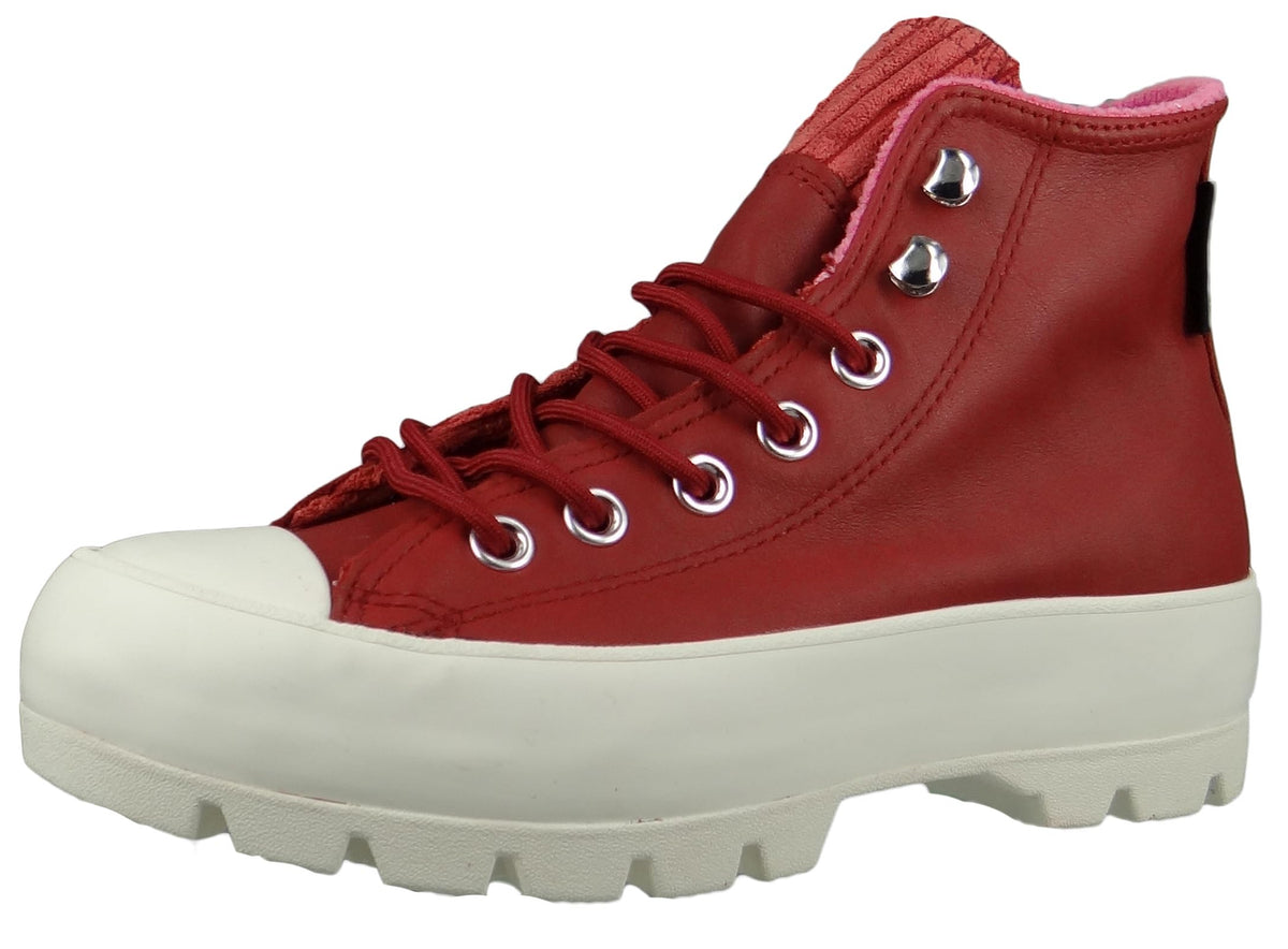 Converse Women's Chuck Taylor All Star Lugged Winter Sneakers, Back Alley Brick/Habanero Red, 7 Medium US