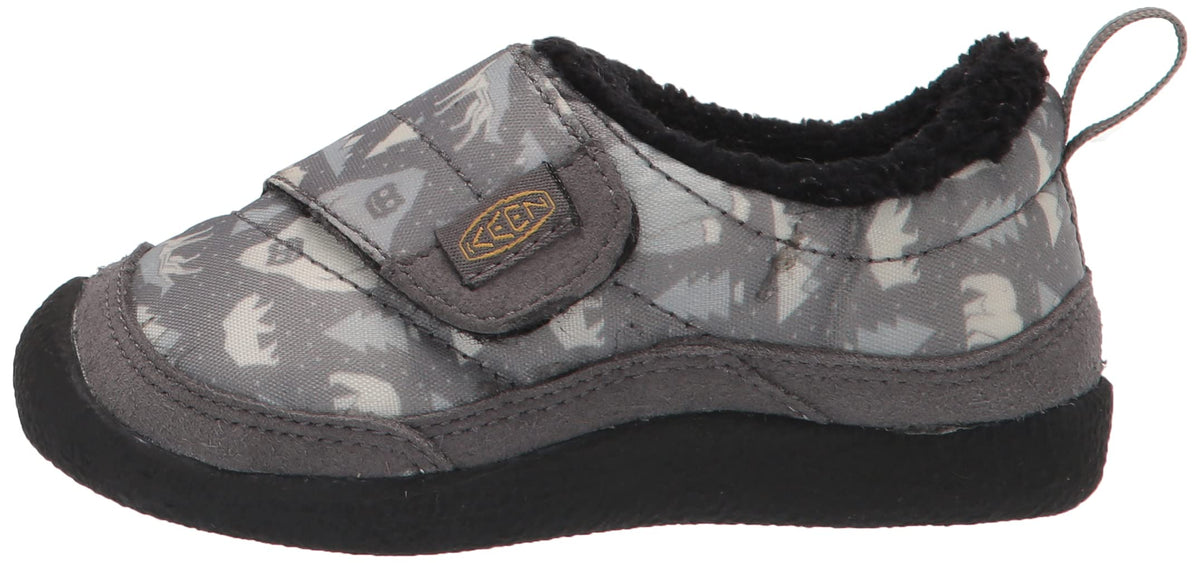 KEEN Unisex-Child Howser Low Wrap Casual Comfy Durable Slippers Big Kid (8-12 Years) 6 Big Kid Steel Grey/Star White