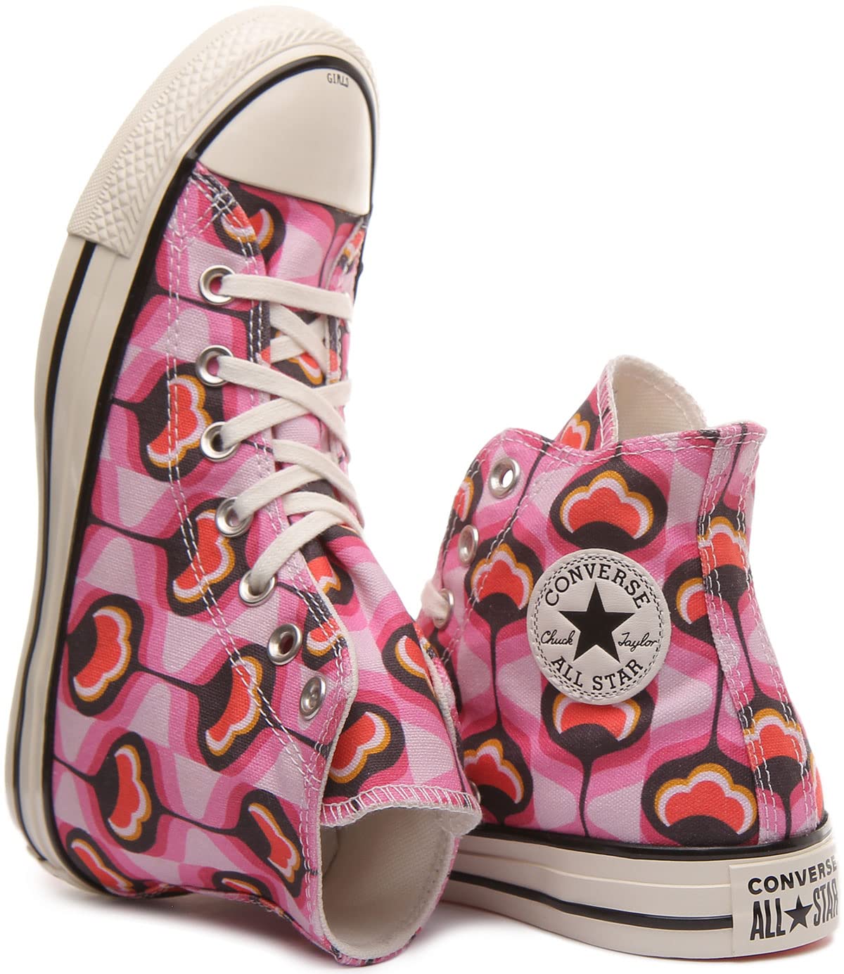 Converse Women's Lift Canvas High Top Platform Sneakers, Leopard Print, 9 US