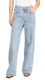 AGOLDE Women's Low Curve Jeans, Force, Blue, 26