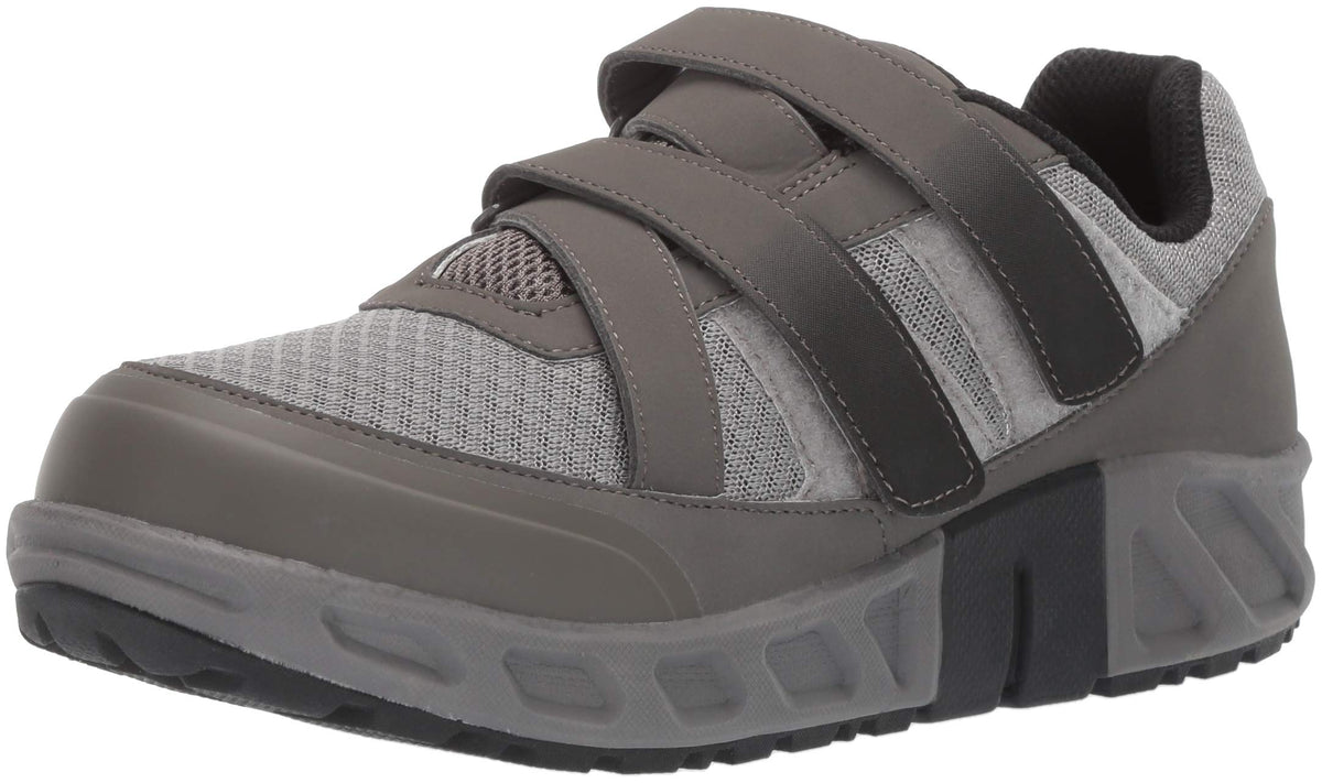 Propet Men's Matthew Strap Sneaker, Grey, 9.5 3E US