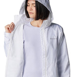 Columbia Womens Switchback IV Rain Jacket, White, Large