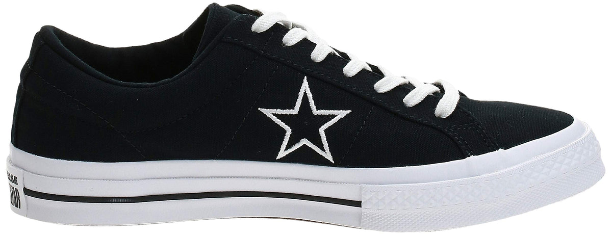 Converse Unisex One Star Ox Casual Shoe 13 Women/11 Men Black/White/White