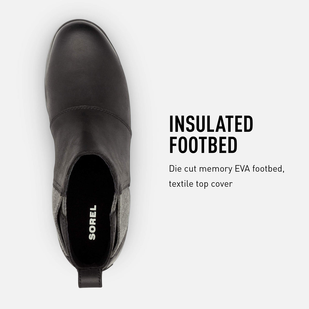 Sorel Women's Emelie Chelsea Bootie - Light and Heavy Rain - Waterproof - Black - Size 9.5