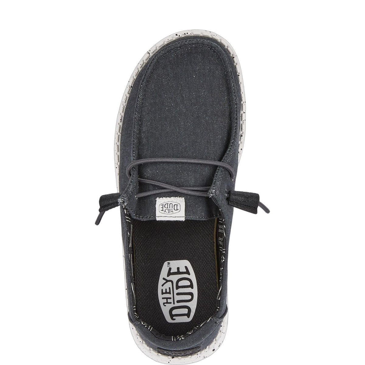 HEYDUDE Girl's Wendy Canvas Black Size 10 | Toddler's Shoes | Toddler Slip-on Loafers | Comfortable & Light-Weight