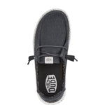 HEYDUDE Girl's Wendy Canvas Black Size 10 | Toddler's Shoes | Toddler Slip-on Loafers | Comfortable & Light-Weight