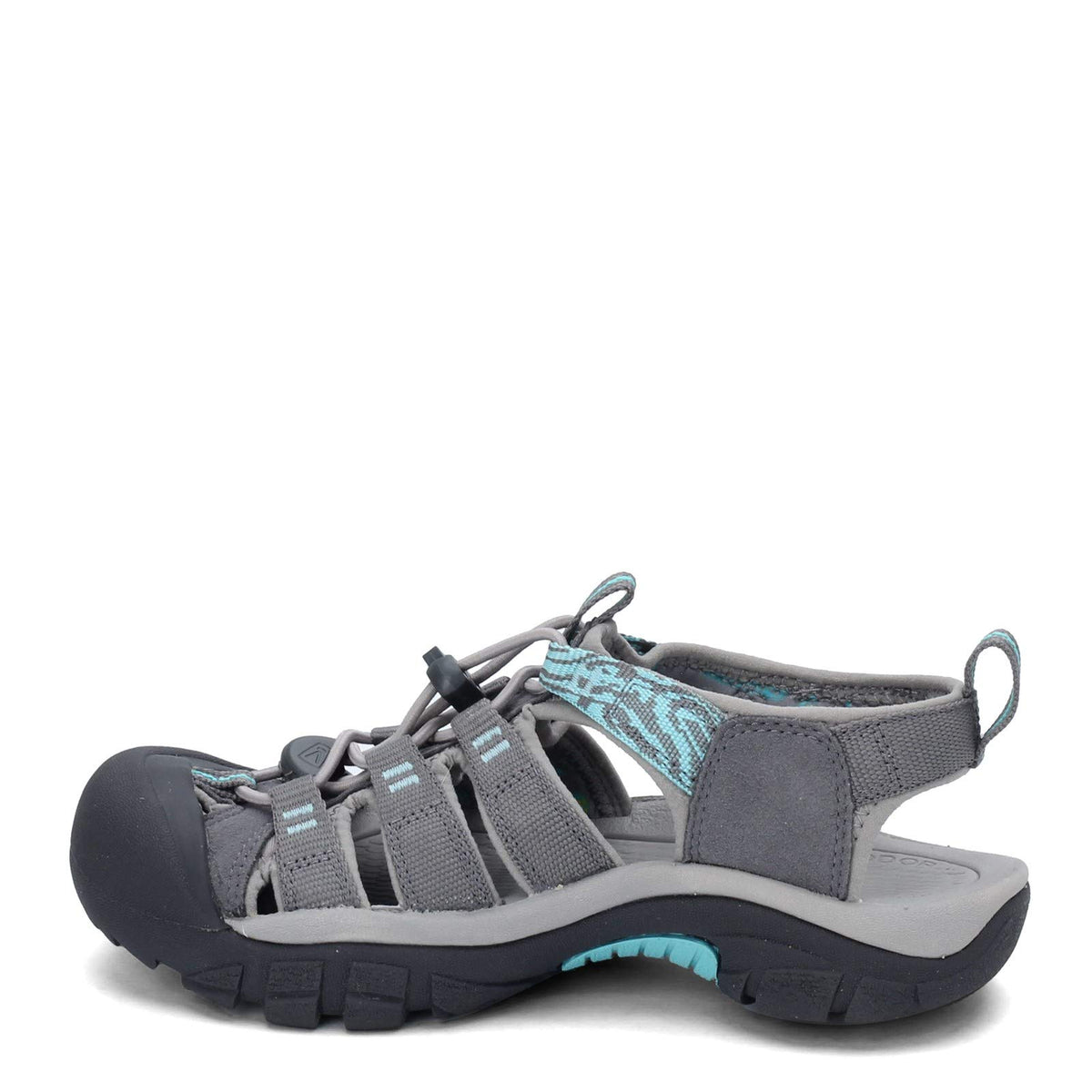 KEEN Women's Newport H2 Closed Toe Water Sandal 6 Steel Grey/Blue Turquoise