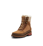 Sorel Women's Lennox Lace Cozy Waterproof Boot - Velvet Tan, Warp Red - Size 5.5