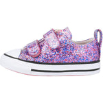 Converse Chuck Taylor All Star 2V Ox Coated Glitter Bold Pink/Black Synthetic 9 US Infant