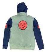 Ripple Junction Naruto Shippuden Kakashi Hatake Cosplay Military-Style Men's Hoodie With Headband (Green, XX-Large)