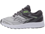 Saucony Boy's S-Cohesion 13 LTT (Little Kid/Big Kid) Grey/Citron Leather/Mesh 3 Little Kid M
