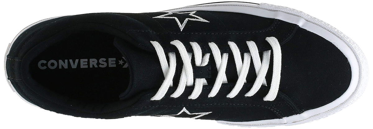 Converse Unisex One Star Ox Casual Shoe 13 Women/11 Men Black/White/White