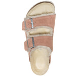 Birkenstock Unisex Arizona Shearling Suede Pink Clay Sandals 7 W / 5 M US