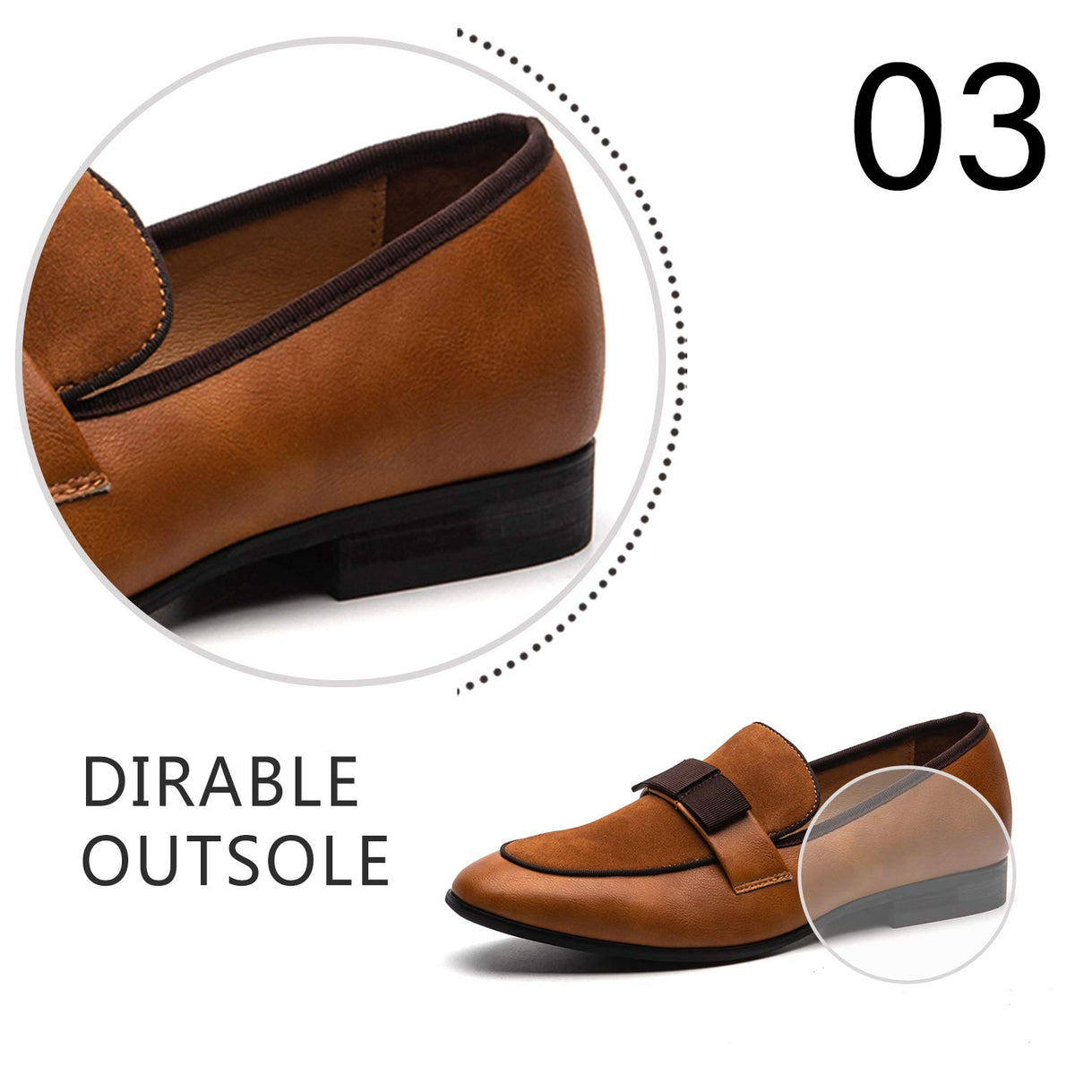 JITAI Men's Lindford Moc Toe Bit Slip-on Penny Loafer Party Shoes, Brown/02, 12 US