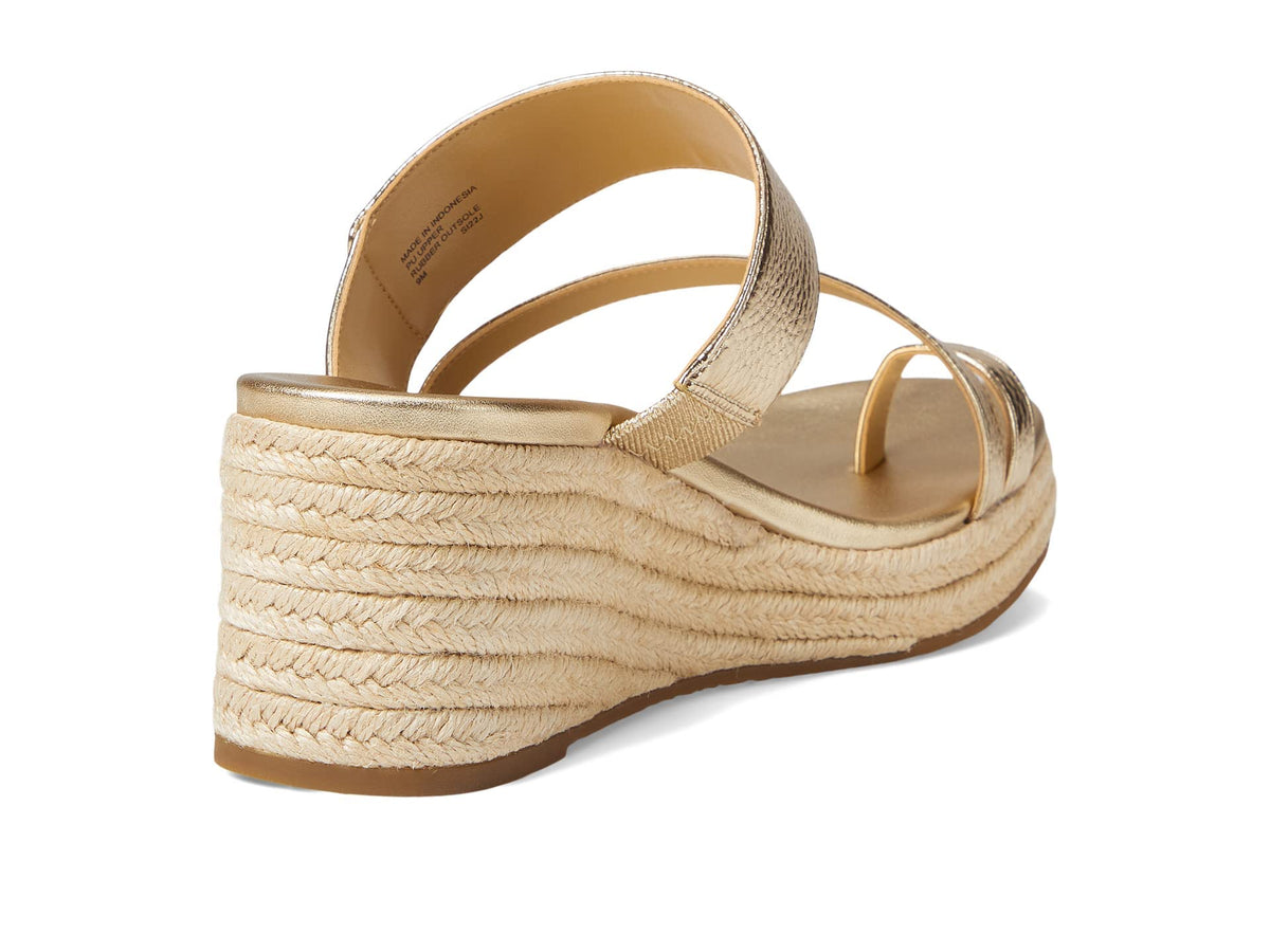 Michael Kors Jilly Mid Wedge Pale Gold 6 M