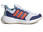 adidas® Kids Fortarun 2.0 Running Shoes – Ideal for Play and Walk – Textile Construction – Round Toe White/Solar Red/Victory Blue 3.5 Big Kid M