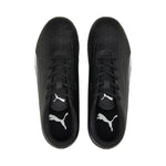 PUMA Ultra Play Firm Artificial Ground Sneaker, Black-White, 1 US Unisex Big Kid