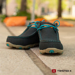 Twisted X Women's Work Chukka Driving Moc, Dark Teal & Turquoise, 10