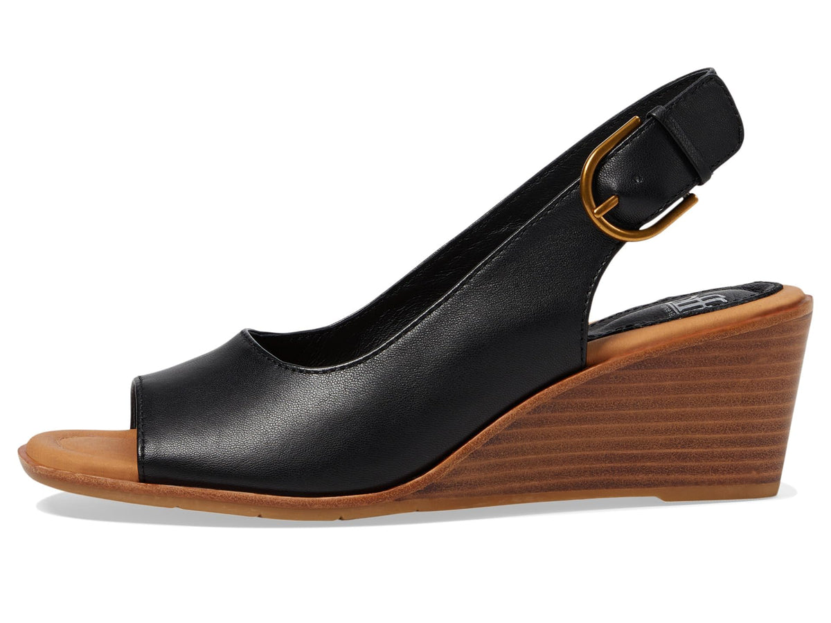 Sofft Women's Gabriella Wedge Sandal, Black, 9.5