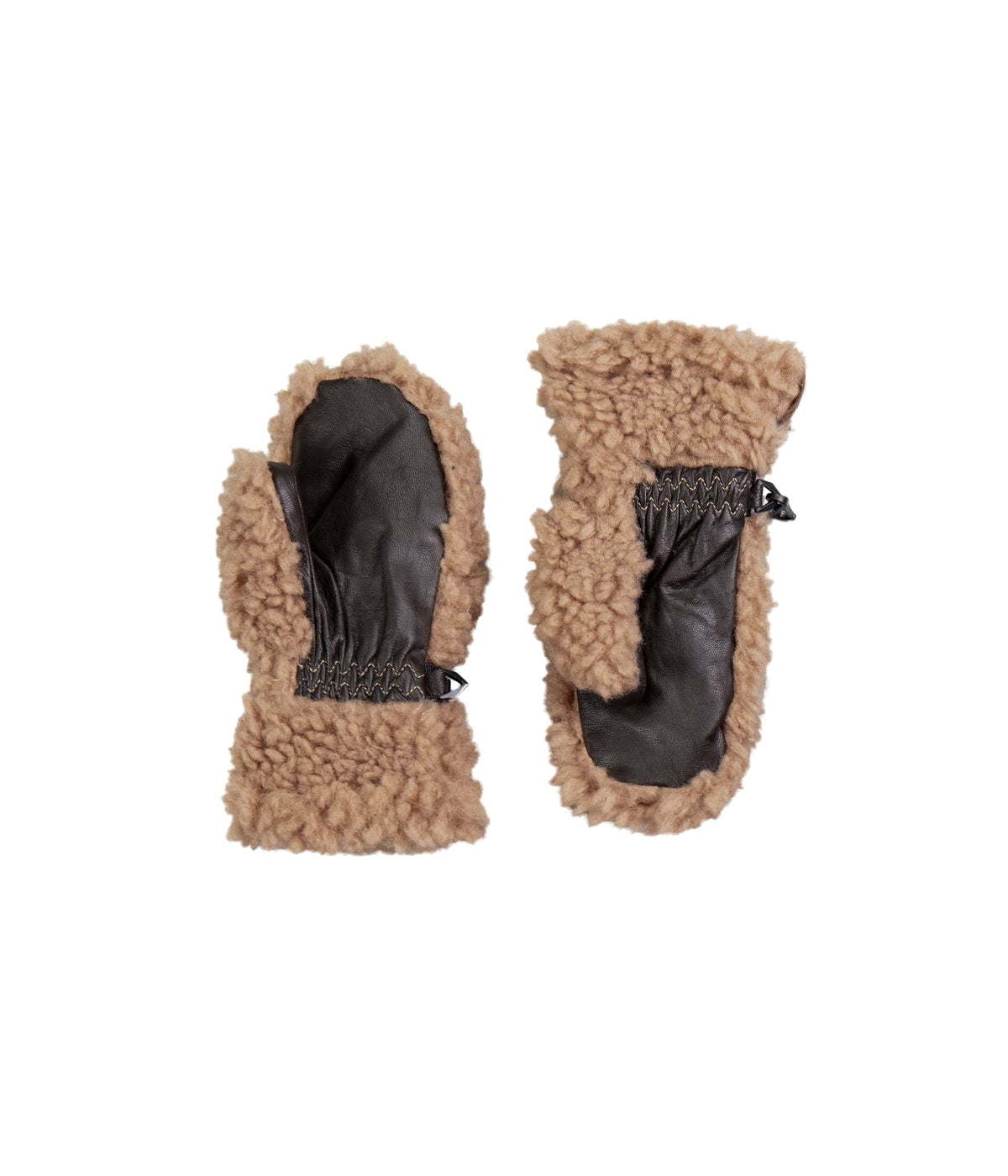 Obermeyer Kids Sherpa Mitten For Toddlers and Little Kids - Wrist Cinch Adjustment and Comfortably Warm Mittens Saddle SM (3 Years) One Size