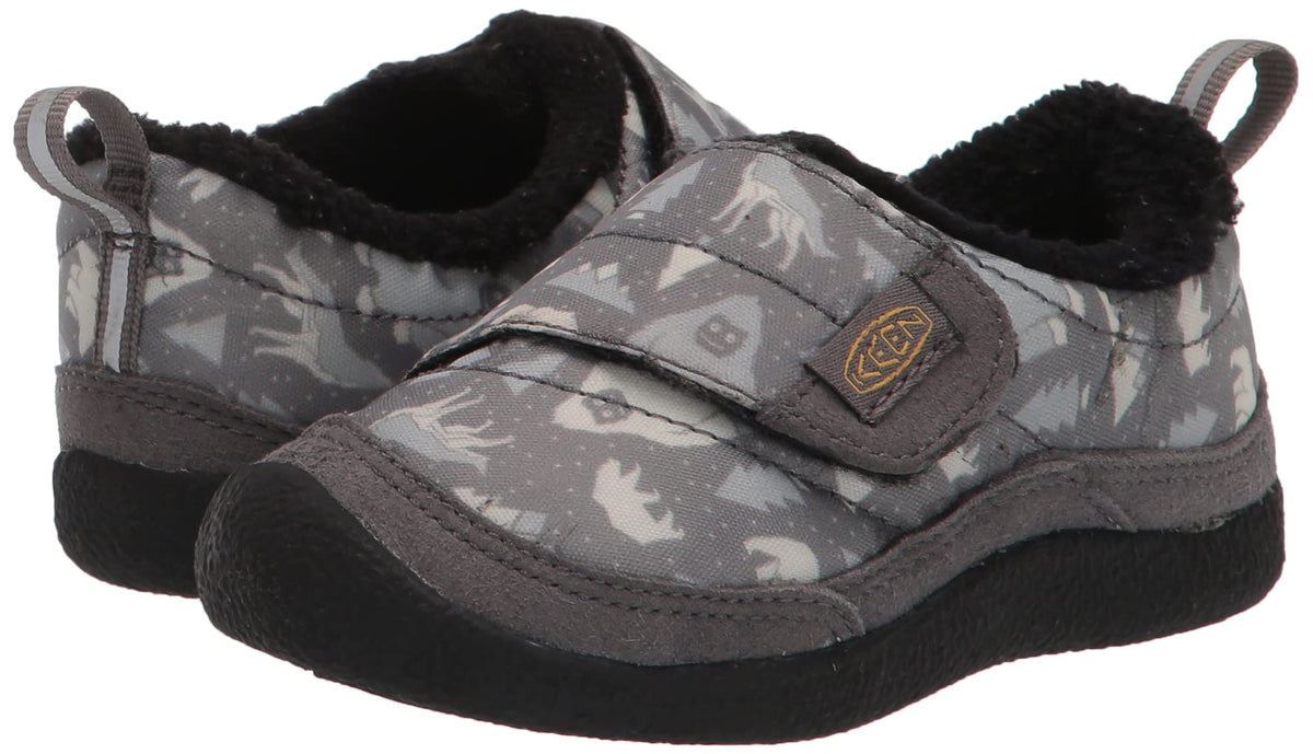 KEEN Unisex-Child Howser Low Wrap Casual Comfy Durable Slippers Big Kid (8-12 Years) 6 Big Kid Steel Grey/Star White