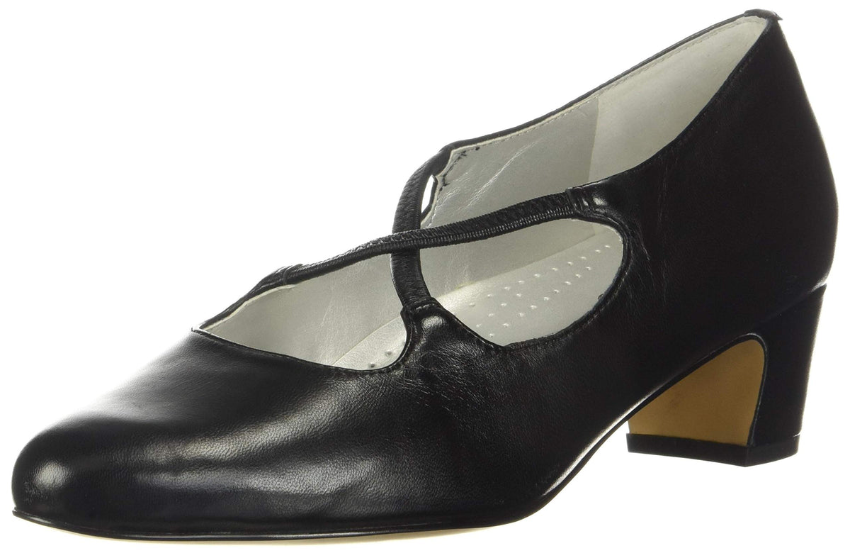 Trotters Women's Pumps, Black Leather, 9.5 X-Wide