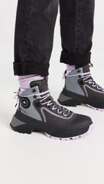 adidas by Stella McCartney Women's ASMC x Terrex Hiking Boots, UtilityBlack/PurpleGlow/Grey, 7.5 Medium US