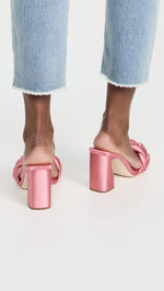 Loeffler Randall Women's Freya Curved Heel Mules with Braid, Bubblegum, Pink, 6.5 Medium US