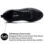 PaSick Mens Road Running Shoes Athletic Air Cushion Lightweight Breathable Workout Gym Walking Running Sneakers Blackwhite Size 10