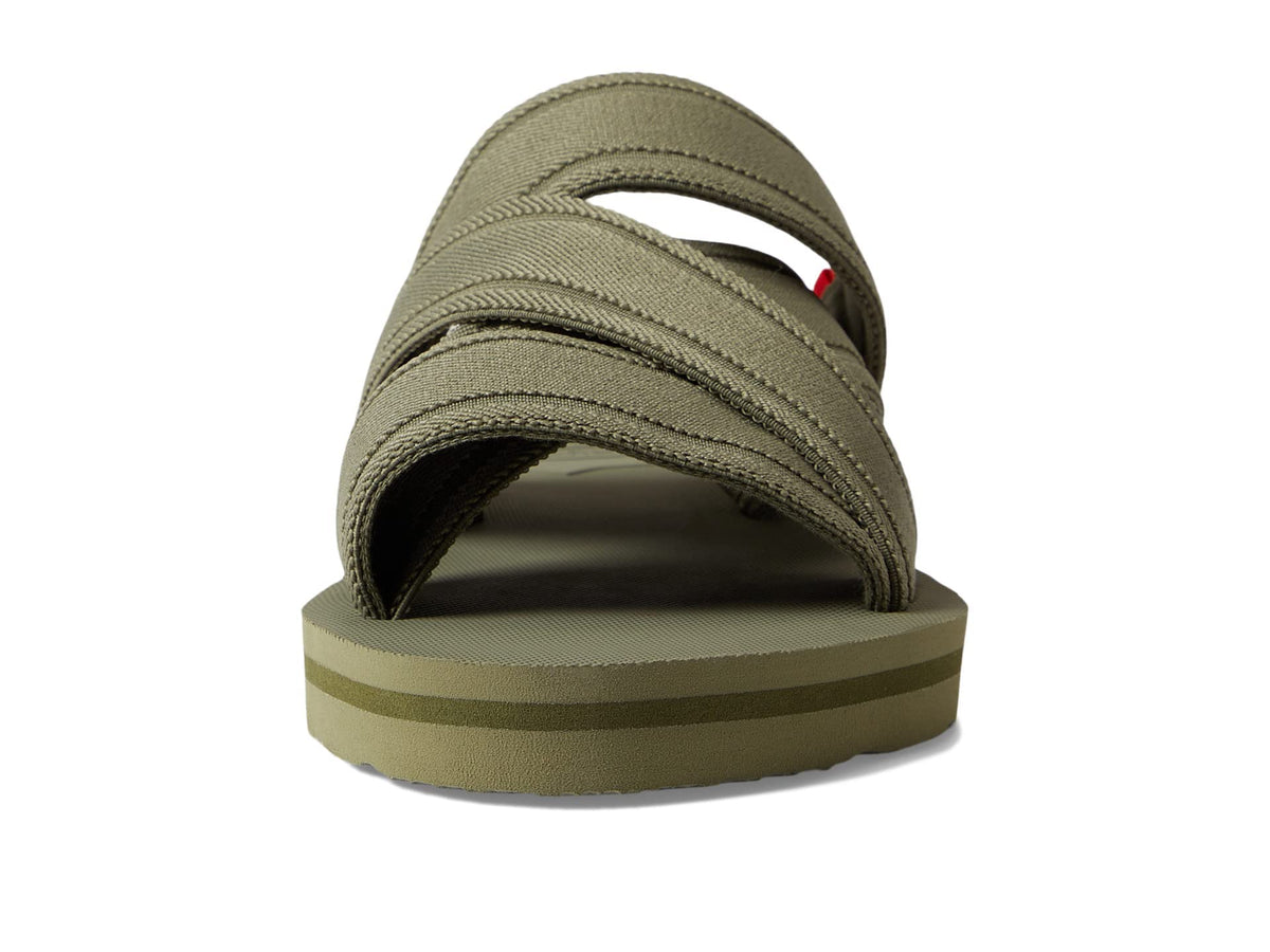 Hunter Womens Elastic Crossover Slide Lichen Green 10 M