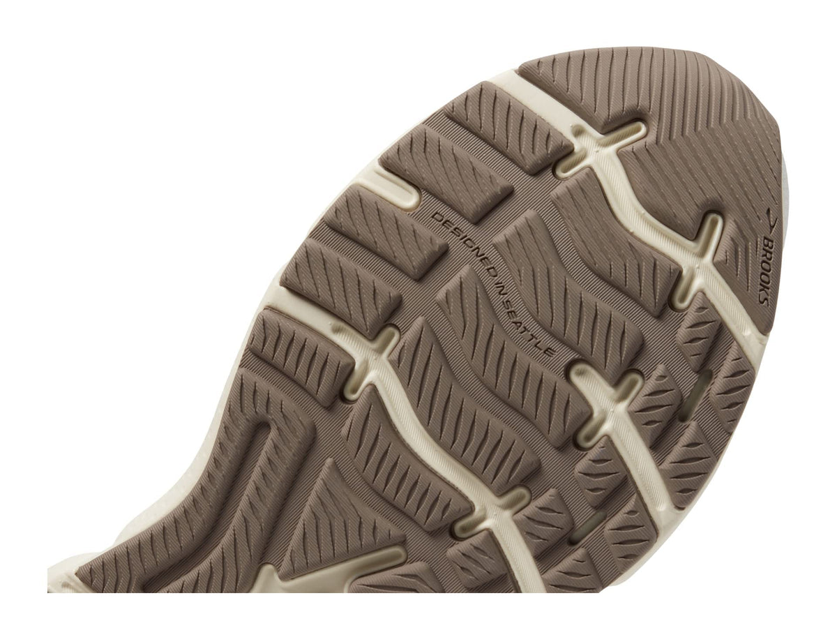 Brooks Men's Ghost 15 Running Shoe - Whisper White/Taupe - 12.5 Medium