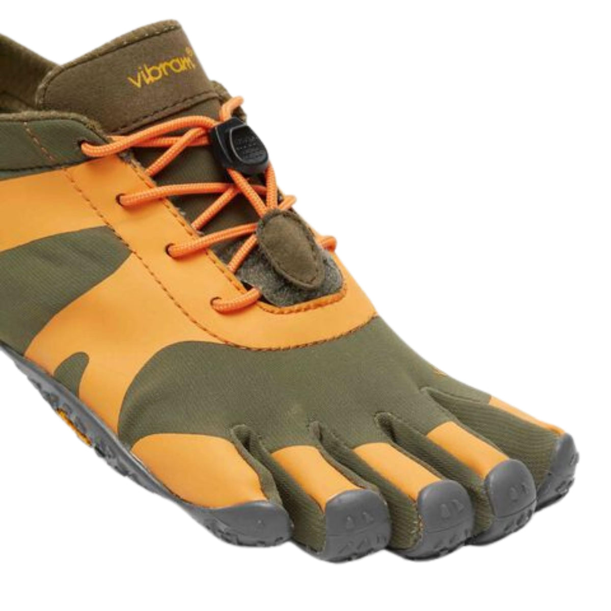 Vibram Men's FiveFingers V-Alpha, Trail Shoe, Military/Orange, 46 EU / 11.5-12 US