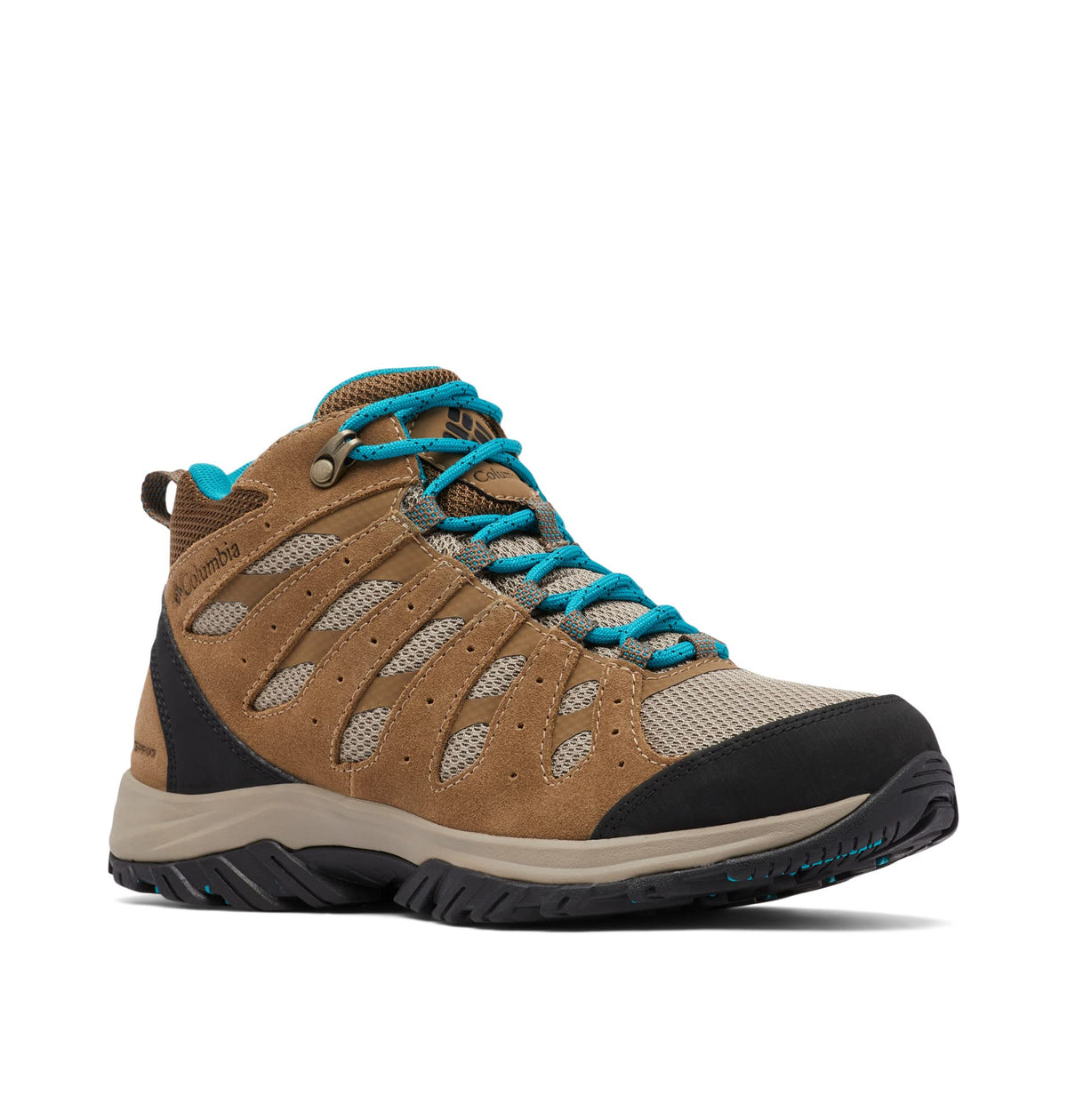 Columbia Women's Redmond III Mid Waterproof Walking Shoe Hiking, Khaki II/Sea Level, 11 Wide