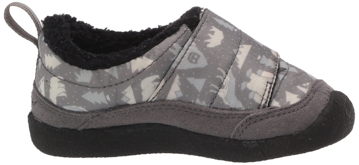 KEEN Unisex-Child Howser Low Wrap Casual Comfy Durable Slippers Big Kid (8-12 Years) 6 Big Kid Steel Grey/Star White