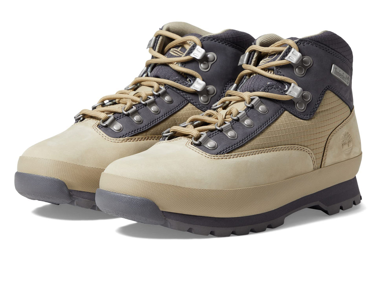 Timberland Euro Hiker Fl Shoes for Men Offers Leather and Textile Upper, Textile Lining, and Synthetic Outsole Light Brown Nubuck 11 D - Medium