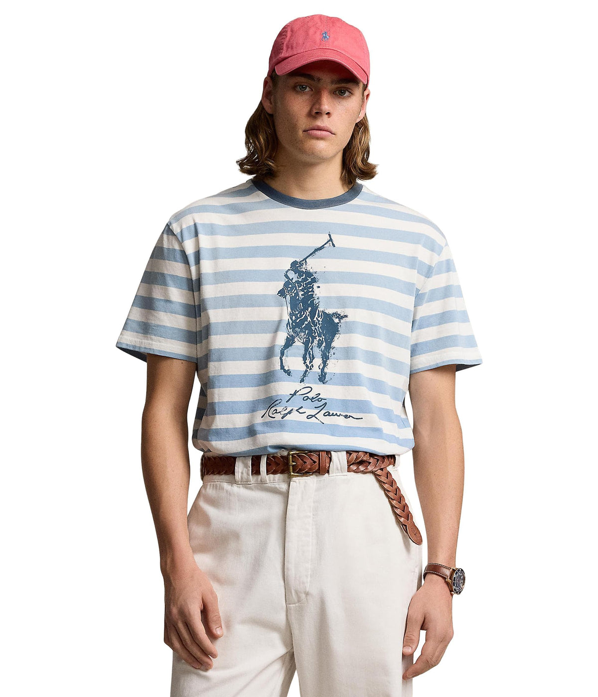 Polo Ralph Lauren Men's Classic Fit Big Pony Jersey T-Shirt Vessel Blue/Nevis Small
