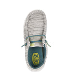 HEYDUDE Boy's Wally Heathered Mesh Charcoal Size 1 | Youth's Shoes | Youth Slip-on Loafers | Comfortable & Light-Weight